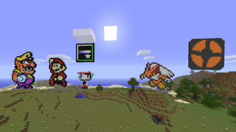 Mario from SMB3, Quote + Spur icon from Cave Story, Blaziken from Pokemon R/S/E