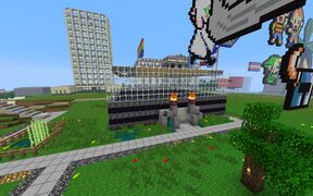 Aerial view of the arena.