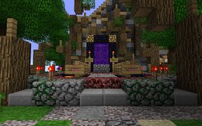 The Nether portal in spawn, opposite to the admin shop.