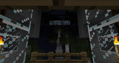 The view from Aethelia's spawn building when doing /v spawn