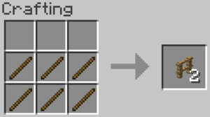 Crafting recipe for Fence