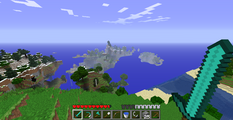 View of the glitched terrain from above
